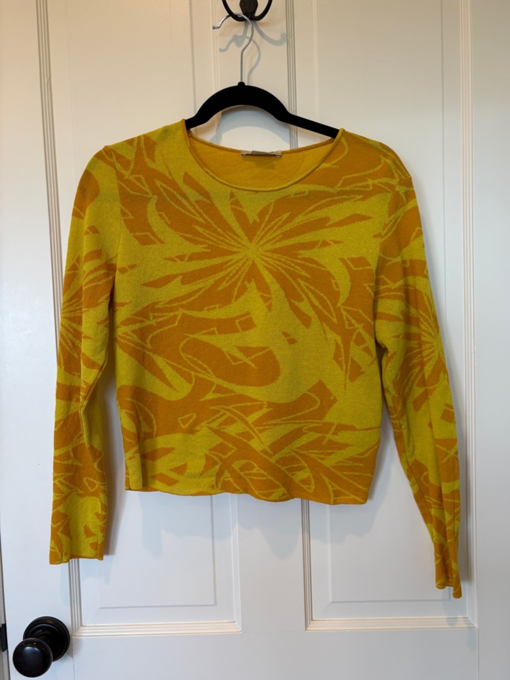 Paloma Wool Yellow Abstract Knit Sweater